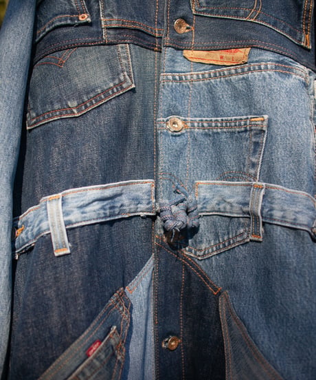 《nisai × soma komatsuno》"リーバイス・デニム・モッズ" Patchwork mods coat, Rebuild by vintage Levis