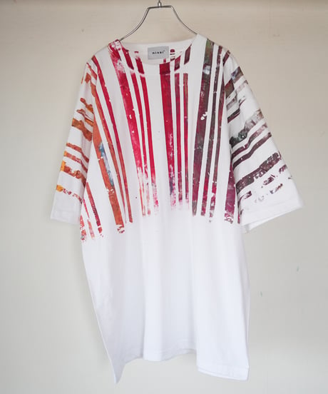 "色彩手刷りのTシャツ 2024年版 第三色" T-shirt with hand-printed colors