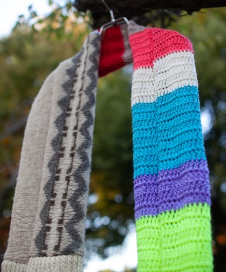 "ストーリーズ" Vintage knit Rebuild Muffler by the Stories