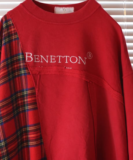 "ボーイフレンド・レッドワンピース" Red Dress one-piece for boyfriend, rebuild from vintages