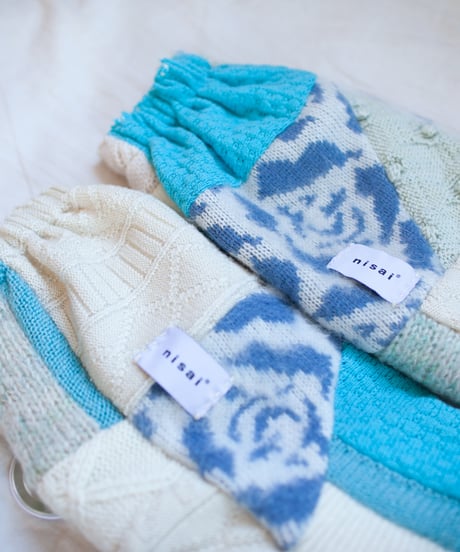 "つぎはぎのアームニット／レッグウォーマー 第四十三色" Arm Knit/Leg Warmers, Rebuild by vintagess