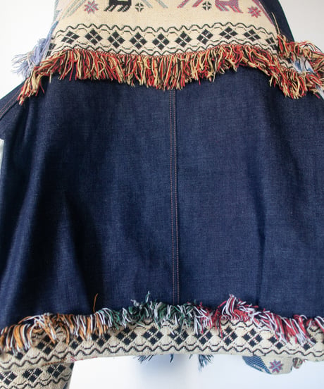 《nisai × soma komatsuno》"プレイ" Patchwork oversized jacket, Rebuild by vintage rug and denim