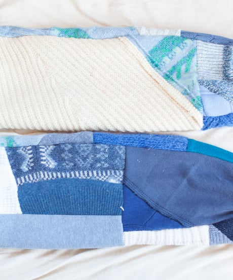 "つぎはぎのアームニット／レッグウォーマー 第二十八色" Arm Knit/Leg Warmers, Rebuild by vintages