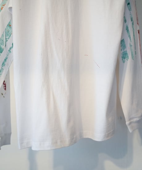 "色彩手刷りのロンT 2024年版 第四色" T-shirt with hand-printed colors