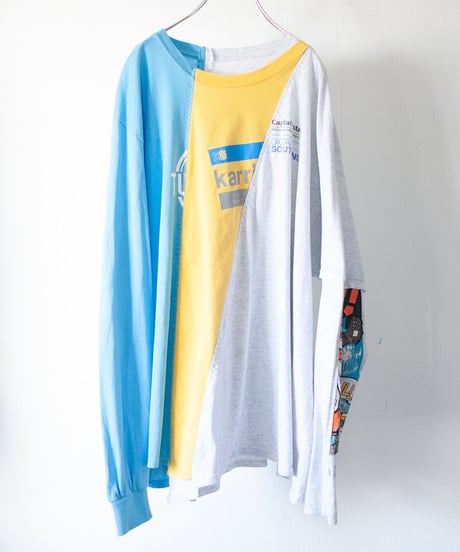 "檸檬と氷菓の思い出" Memories of Lemon and Ice long-sleeved T-shirt, Rebuild by vintages