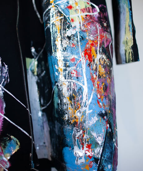 《0＜nisai+α≦Y》 riri zip painted coat / formed black