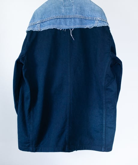 《nisai × カオス・ゾルディック》"リボンと花束の手刺繍のデニムジャケット" Denim jacket with hand-embroidered ribbon and bouquet