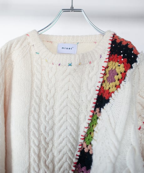 "あの日、白かっただけのニットセーター" turn the colors short-knit, Rebuild by vintages
