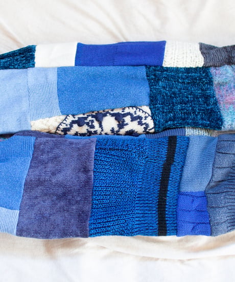 "つぎはぎのアームニット／レッグウォーマー 第四十色" Arm Knit/Leg Warmers, Rebuild by vintages