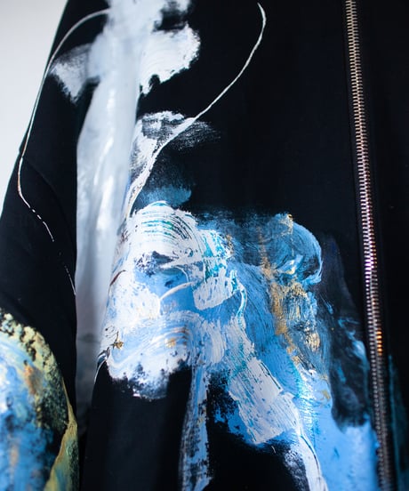 《0＜nisai+α≦Y》 riri zip painted coat / formed black