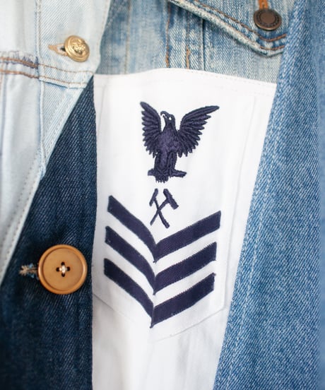 "航海" Voyager denim jacket, Rebuild by vintages