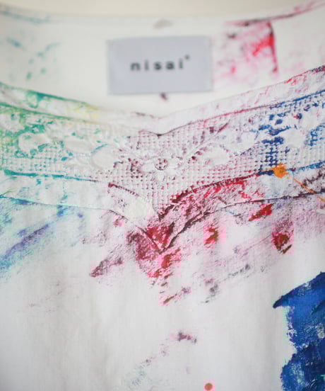 "強く儚い色たち" strong and fleeting colors, Hand-painted based on French One-piece