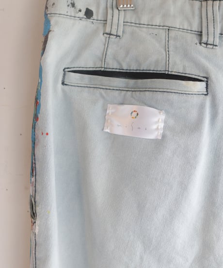 "ホワイト・ストライプス" The White Stripes painted pants, Based on Bleach vintage denim