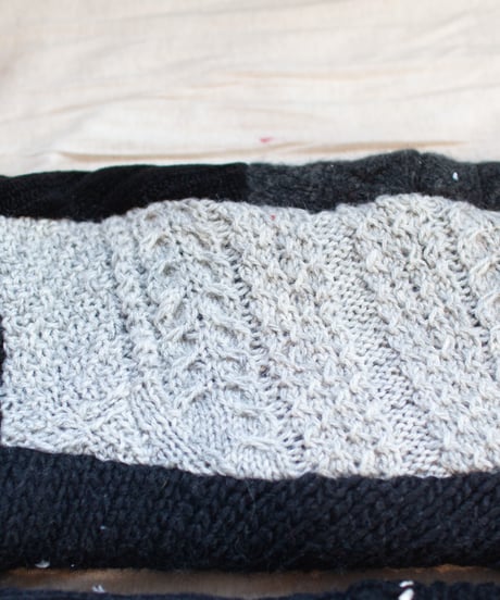 "つぎはぎのアームニット／レッグウォーマー 第五十三色" Arm Knit/Leg Warmers, Rebuild by vintages