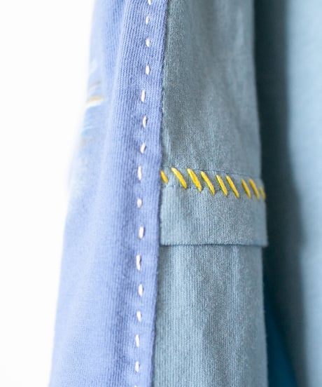 "うみべの花々" seaside flowers long-sleeved T-shirt, Rebuild by vintages