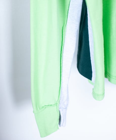"芽吹く草木" sprouting vegetation long-sleeved T-shirt, Rebuild by vintages