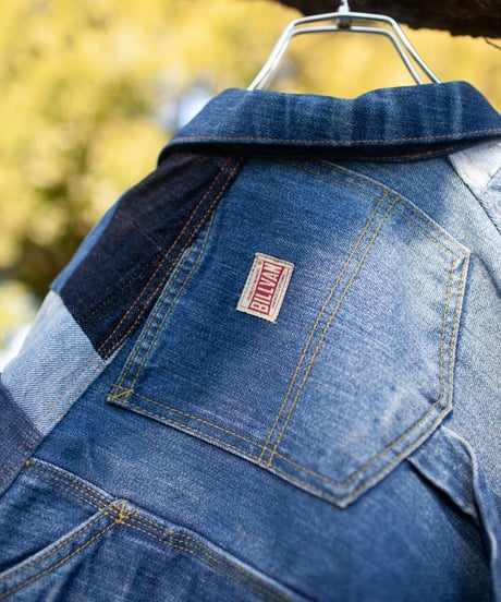 《nisai × soma komatsuno》"青のコート" Patchwork mods coat, Rebuild by vintage Levis
