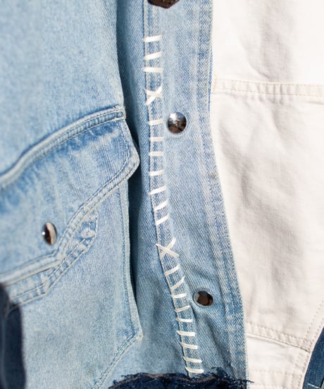 "青くゆめみるスリーピー・デニムガウンコート" Dreamy Blue Sleepy Denim Gown Coat, Rebuild by vintages