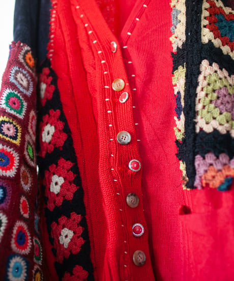 "花のカーディガン" Flowers cardigan, Rebuild by vintages