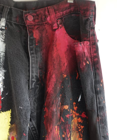"暗闇の光" Light from Darkness denim, Based on Black Levis 505 denim