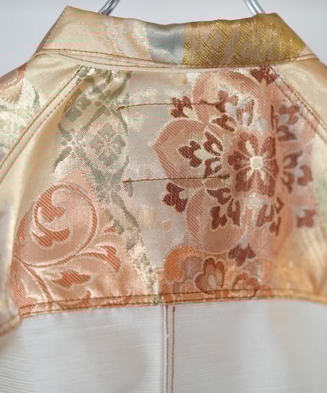 《nisai × soma komatsuno》"大昔の光と陰" Patchwork mods coat, Rebuild by vintage OBI