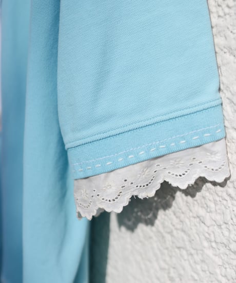 "水色の再会" Light blue reunion Dress One-piece, reconstructed from vintages