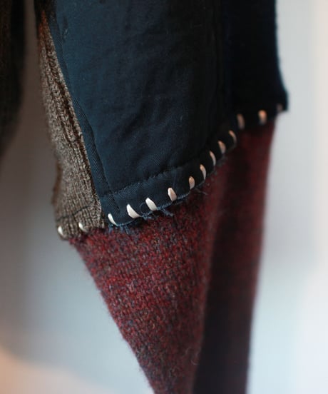 "月明かりの下の天使"  Angel under the moonlight (imitating the collar) knit, Rebuild by vintages