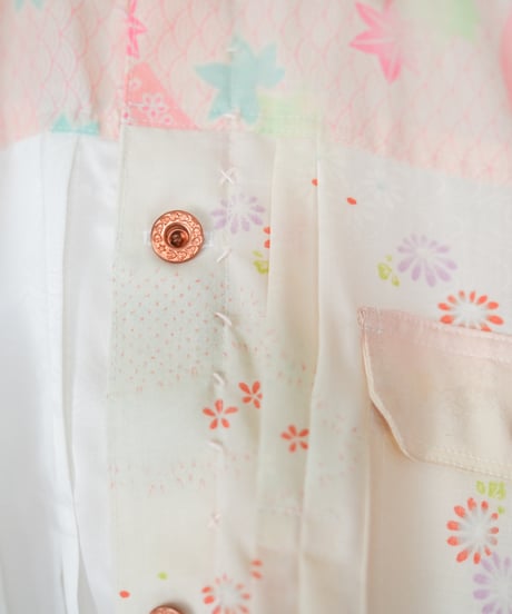 《nisai × soma komatsuno》"遥か彼方の花" Patchwork mods coat, Rebuild by KIMONO