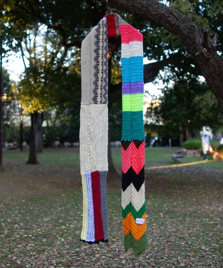 "ストーリーズ" Vintage knit Rebuild Muffler by the Stories