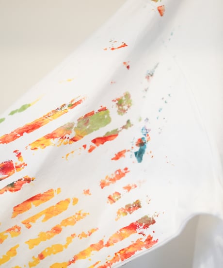 "色彩手刷りと刻まれた名のロンT 2024年版 第一色" T-shirt with hand-printed colors and engraved name