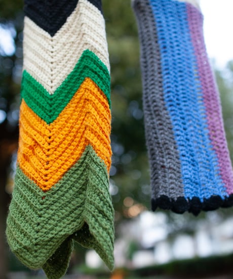 "ストーリーズ" Vintage knit Rebuild Muffler by the Stories