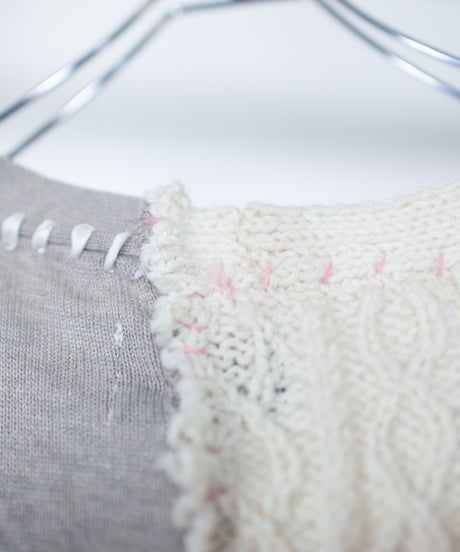 "淡い花のカーディガン" pale flowers cardigan, Rebuild by vintages