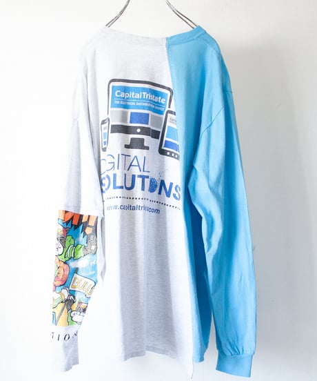"檸檬と氷菓の思い出" Memories of Lemon and Ice long-sleeved T-shirt, Rebuild by vintages