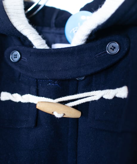 "夜空を薄めた紫のニットショートダッフルコート"the night sky purple duffel coat, Rebuild by vintages