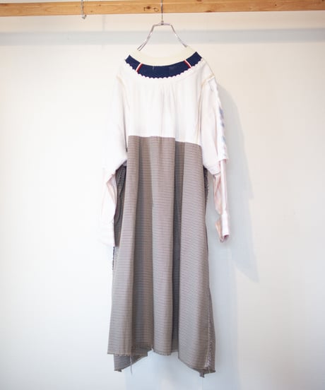 "雨が上がったら虹とお出かけしましょう" Let's go out when it rains Dress, rebuild by vintages