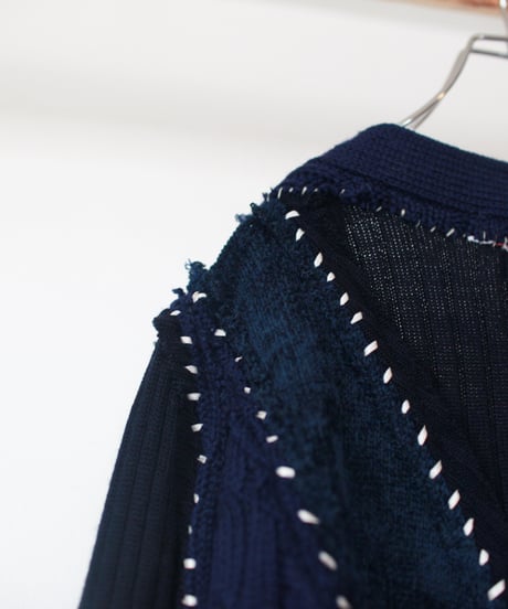 "東京豪雨2" Heavy rain in Tokyo 2 knit, Rebuild by vintages