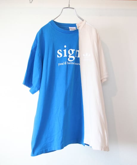 "空に向ける呼吸法" sigh T-shirt, Rebuild by vintages