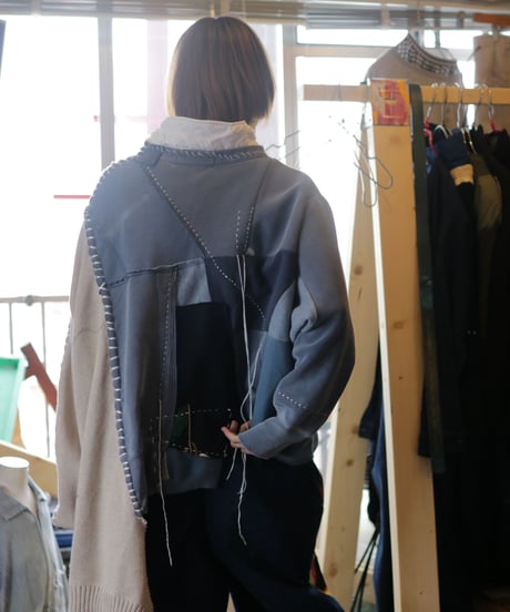 "虹の前の光" The light before rainbow pullover, reconstructed from mix vintages