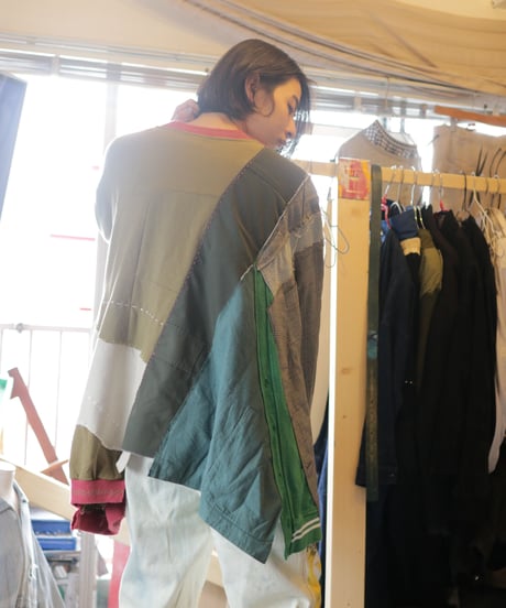 "柳と桃の不純異装交遊" Willow and peach pullover, reconstructed from mix vintages