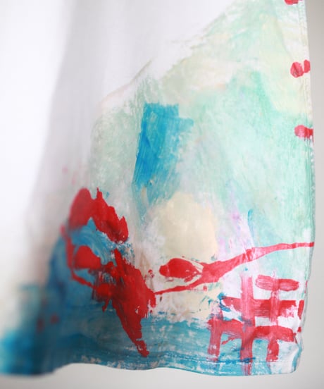 "片隅に潜む色彩" Color lurking in the corner, Hand-painted based on French One-piece