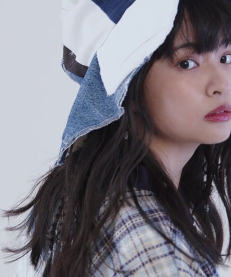 "終わらない藍の花" Blue Patchwork Flower hat, Rebuild by vintages