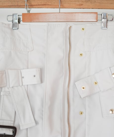 "ゆめみるトレンチ巻きスカート" Dreamy trench wrap skirt, Rebuild by vintages