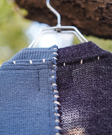 "理と青のカーディガン" Reason and Blue Cardigan, rebuild by vintages