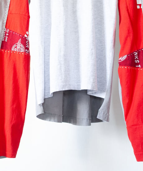 "灰色の日常を彩った花" Flowers that color the gray everyday life. long-sleeved T-shirt, Rebuild by vintages