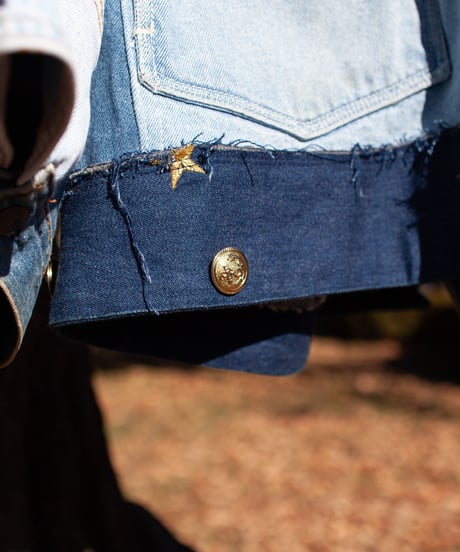 "青くゆめみるスリーピー・デニムガウンコート" Dreamy Blue Sleepy Denim Gown Coat, Rebuild by vintages