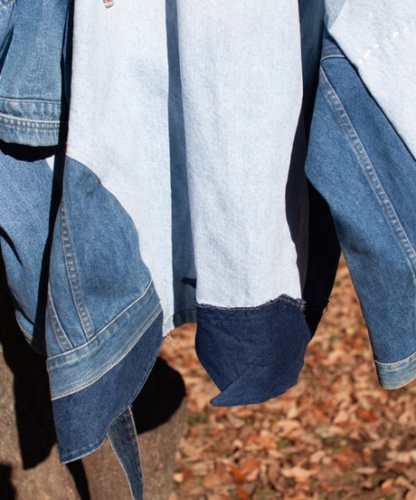 "青くゆめみるスリーピー・デニムガウンコート" Dreamy Blue Sleepy Denim Gown Coat, Rebuild by vintages