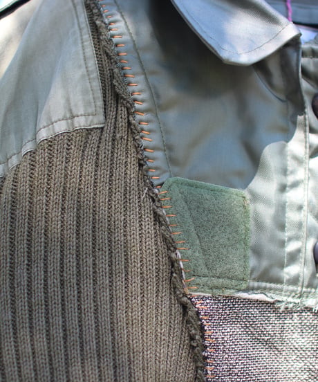 "その傷はやさしさになる" Beautiful scratches Short coat, reconstructed from mix vintages