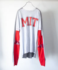 "灰色の日常を彩った花" Flowers that color the gray everyday life. long-sleeved T-shirt, Rebuild by vintages