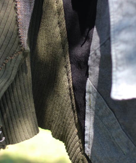 "その傷はやさしさになる" Beautiful scratches Short coat, reconstructed from mix vintages