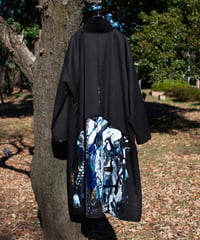 《0＜nisai+α≦Y》 metal hook paint coat / black formal wool